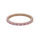 2 - Ellen 1.70 mm Pink Tourmaline and Diamond Eternity Band 