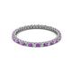 2 - Ellen 1.70 mm Amethyst and Diamond Eternity Band 