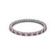 2 - Ellen 1.70 mm Rhodolite Garnet and Diamond Eternity Band 