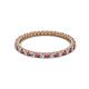 2 - Ellen 1.70 mm Rhodolite Garnet and Diamond Eternity Band 