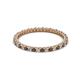 2 - Ellen 1.70 mm Smoky Quartz and Diamond Eternity Band 