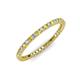 3 - Ellen 1.70 mm Yellow Sapphire and Diamond Eternity Band 