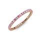 3 - Ellen 1.70 mm Pink Sapphire and Diamond Eternity Band 