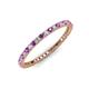 3 - Ellen 1.70 mm Amethyst and Diamond Eternity Band 