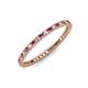 3 - Ellen 1.70 mm Rhodolite Garnet and Diamond Eternity Band 