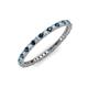 3 - Ellen 1.70 mm Blue and White Diamond Eternity Band 