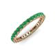 3 - Ellen 2.40 mm Emerald Eternity Band 