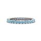 1 - Ellen 2.40 mm Aquamarine Eternity Band 