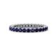1 - Ellen 2.40 mm Blue Sapphire Eternity Band 