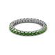 2 - Ellen 2.40 mm Green Garnet Eternity Band 