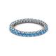 2 - Ellen 2.40 mm Blue Topaz Eternity Band 