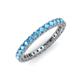 3 - Ellen 2.40 mm Blue Topaz Eternity Band 