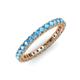 3 - Ellen 2.40 mm Blue Topaz Eternity Band 