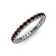 3 - Ellen 2.40 mm Red Garnet Eternity Band 
