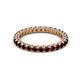 2 - Ellen 2.40 mm Red Garnet Eternity Band 