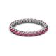 2 - Ellen 2.40 mm Rhodolite Garnet Eternity Band 