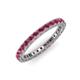 3 - Ellen 2.40 mm Rhodolite Garnet Eternity Band 