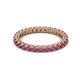2 - Ellen 2.40 mm Rhodolite Garnet Eternity Band 