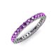 3 - Ellen 2.40 mm Amethyst Eternity Band 