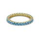 2 - Ellen 2.40 mm Blue Topaz Eternity Band 