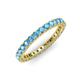 3 - Ellen 2.40 mm Blue Topaz Eternity Band 