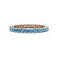 1 - Ellen 2.40 mm Blue Topaz Eternity Band 