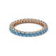 2 - Ellen 2.40 mm Blue Topaz Eternity Band 