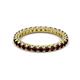 2 - Ellen 2.40 mm Red Garnet Eternity Band 
