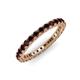 3 - Ellen 2.40 mm Red Garnet Eternity Band 