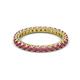 2 - Ellen 2.40 mm Rhodolite Garnet Eternity Band 