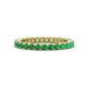 1 - Ellen 2.40 mm Emerald Eternity Band 
