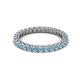 2 - Ellen 2.40 mm Aquamarine Eternity Band 