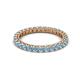 2 - Ellen 2.40 mm Aquamarine Eternity Band 