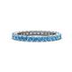 1 - Ellen 2.40 mm Blue Topaz Eternity Band 