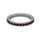 2 - Ellen 2.40 mm Red Garnet Eternity Band 