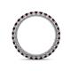 4 - Ellen 2.40 mm Red Garnet Eternity Band 