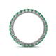 4 - Ellen 2.40 mm Emerald Eternity Band 