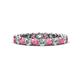 1 - Tiffany 2.80 mm Rhodolite Garnet and Diamond Eternity Band 