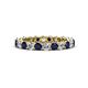 1 - Tiffany 2.80 mm Blue Sapphire and Diamond Eternity Band 