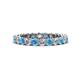 1 - Tiffany 2.80 mm Blue Topaz and Diamond Eternity Band 