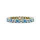 1 - Tiffany 2.80 mm Diamond and Blue Topaz Eternity Band 