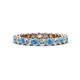 1 - Tiffany 2.80 mm Blue Topaz and Diamond Eternity Band 