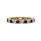 1 - Tiffany 2.80 mm Round Red Garnet and Diamond Eternity Band 