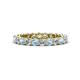 1 - Tiffany 2.80 mm Diamond and Aquamarine Eternity Band 