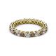 2 - Tiffany 2.80 mm Smoky Quartz and Diamond Eternity Band 
