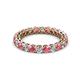 2 - Tiffany 2.80 mm Pink Tourmaline and Diamond Eternity Band 