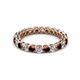 2 - Tiffany 2.80 mm Red Garnet and Diamond Eternity Band 