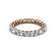 2 - Tiffany 2.80 mm Aquamarine and Diamond Eternity Band 