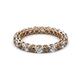2 - Tiffany 2.80 mm Smoky Quartz and Diamond Eternity Band 