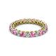 2 - Tiffany 2.80 mm Round Pink Sapphire and Diamond Eternity Band 